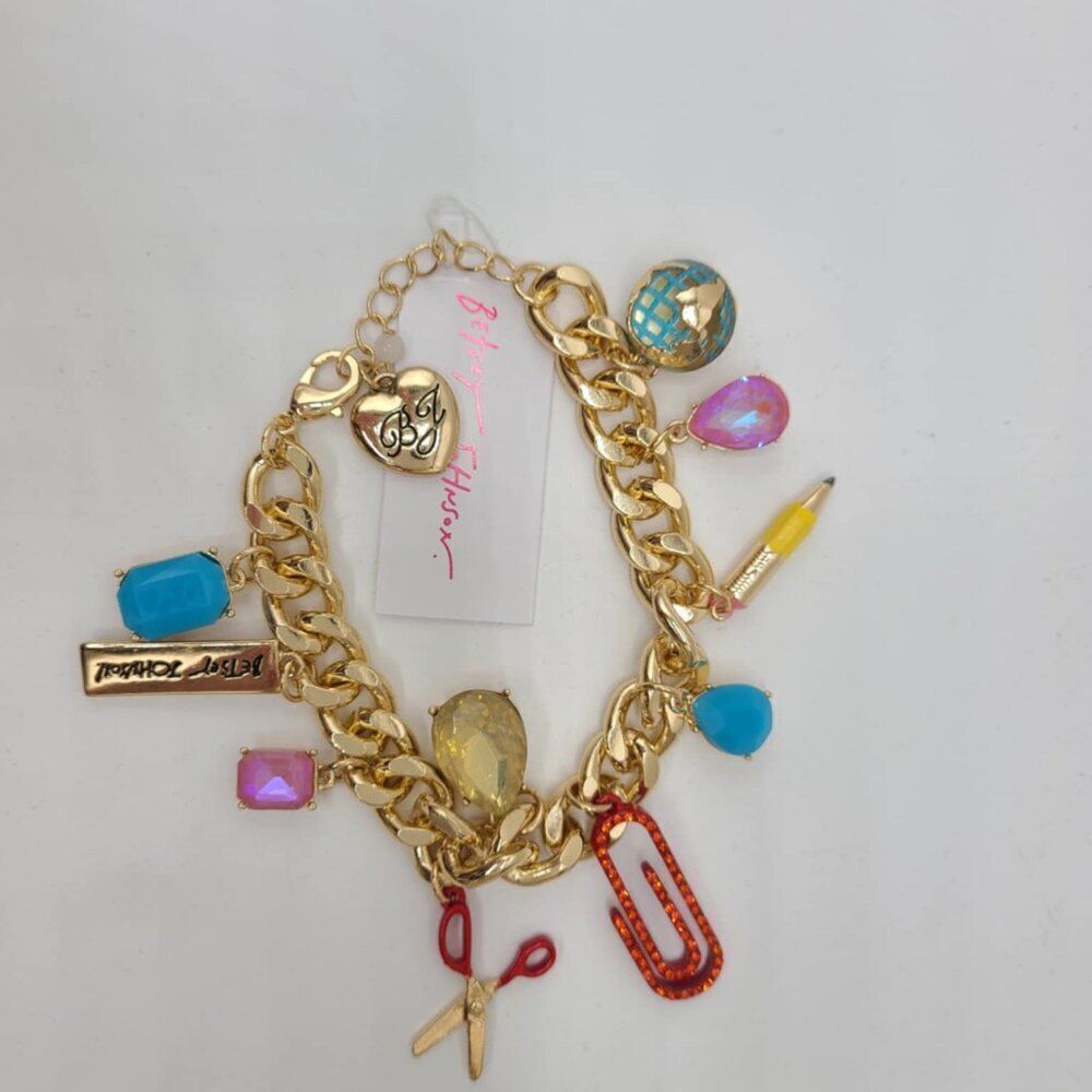 Betsey Johnson Back To School Charm Bracelet NWT!  NEW! - Picture 2 of 8